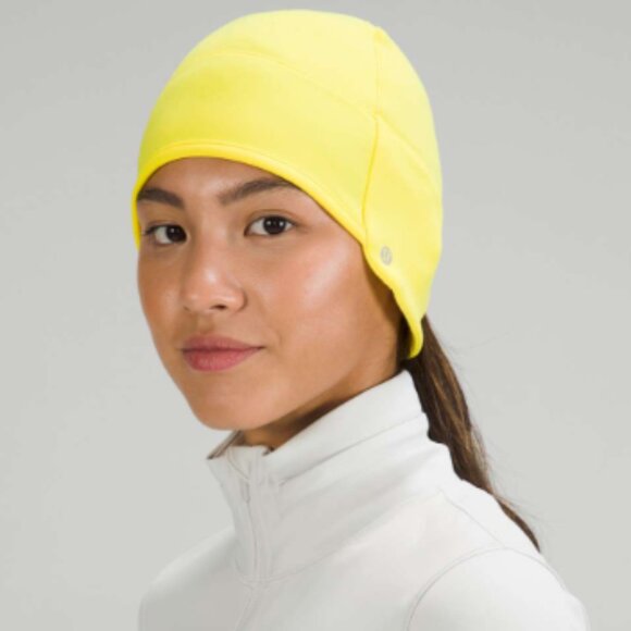 Brand New Lululemon MATCHING SET Beanie AND Gloves in Sonic Yellow - Picture 1 of 8